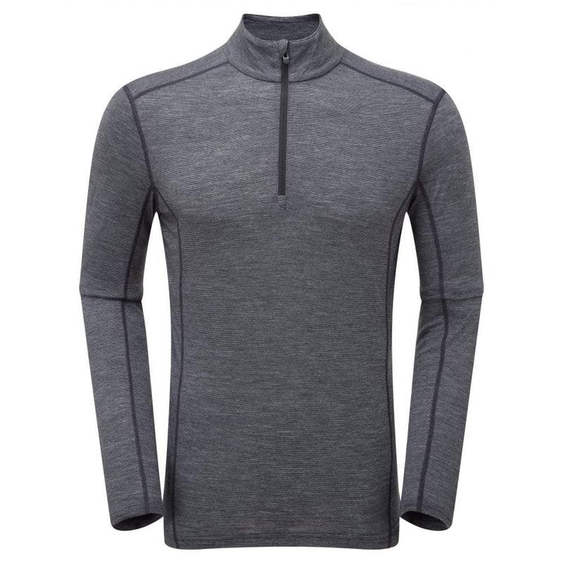 Black Men\'s Montane Primino 140 Zip Neck Base Layer Tops | IKY9650ER