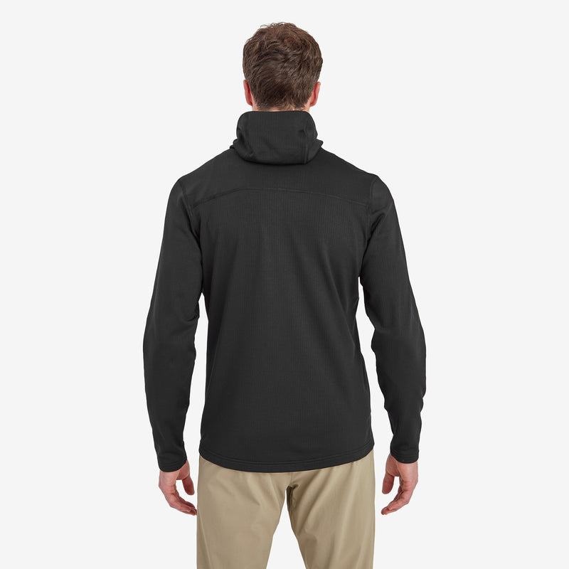 Black Men's Montane Protium Hooded Fleece Jackets | XRL5781CB