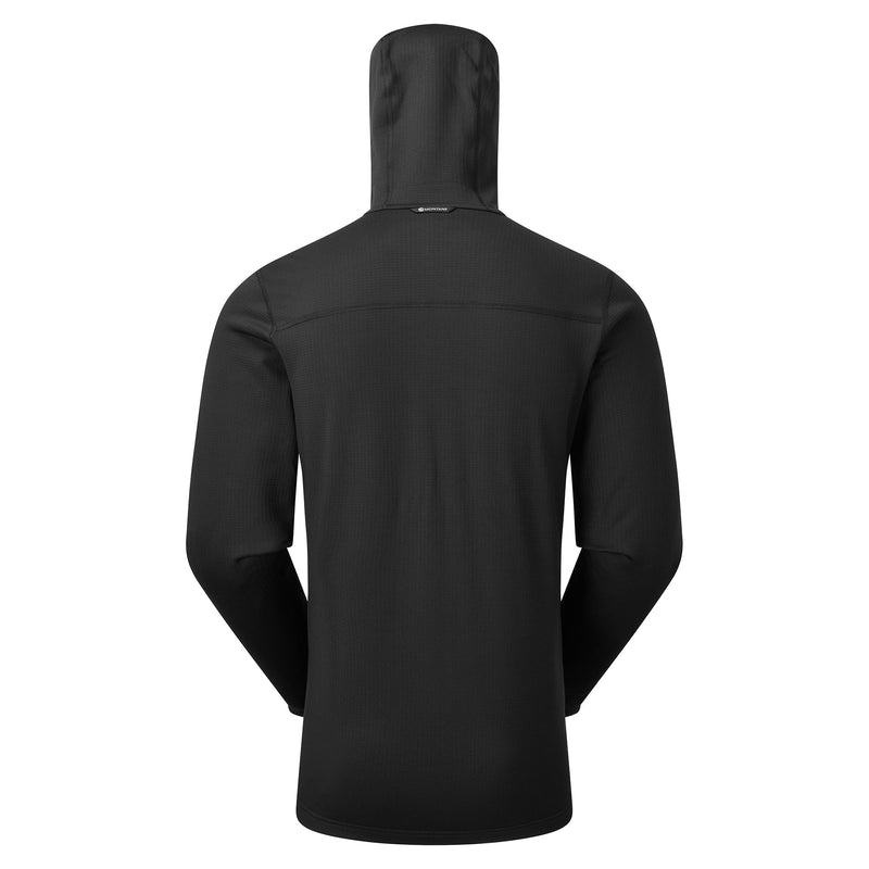 Black Men's Montane Protium Hooded Fleece Jackets | XRL5781CB