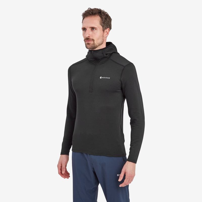 Black Men's Montane Protium Lite Hooded Pull On Fleece | CHB7826EQ