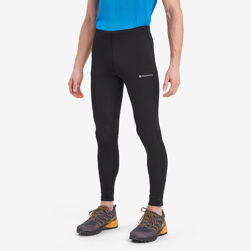 Black Men's Montane Slipstream Trail Running Leggings | YPF7356BN