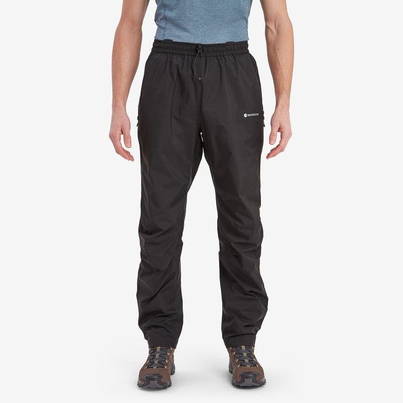 Black Men's Montane Spirit Lite Waterproof Trousers | UCY2270VP