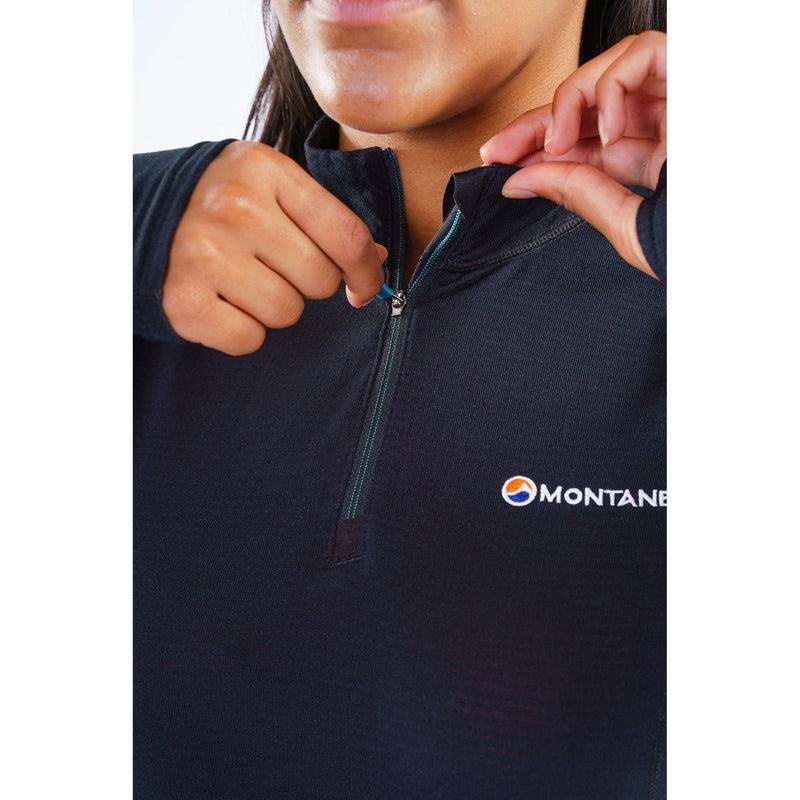 Black Women's Montane Allez Micro Pull-On Fleece Jackets | PLT7991AO