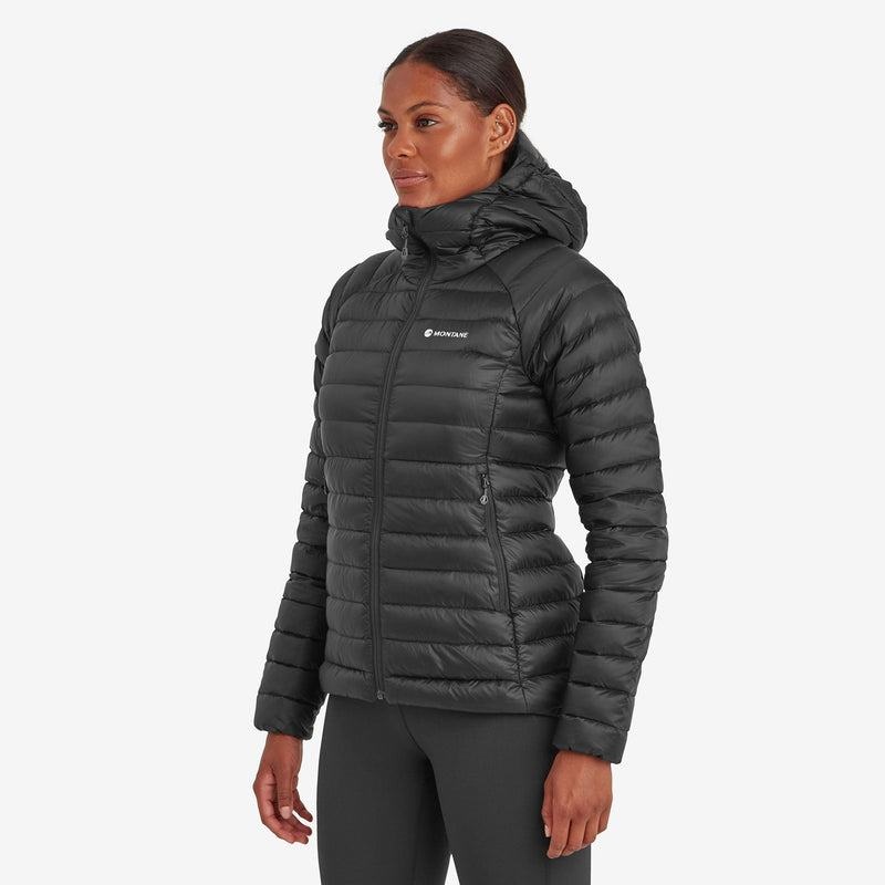 Black Women's Montane Anti-Freeze Hooded Down Jackets | HNW6618DM