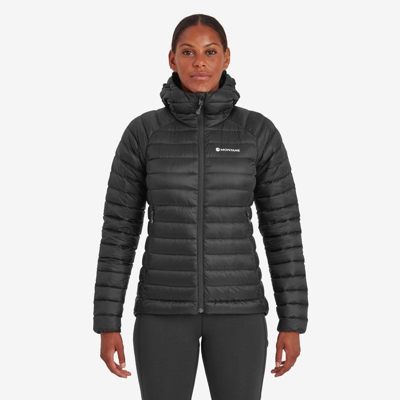 Black Women\'s Montane Anti-Freeze Hooded Down Jackets | HNW6618DM