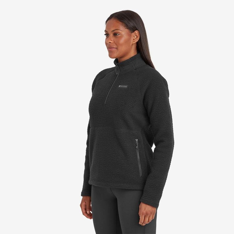 Black Women's Montane Chonos Smock Pull On Fleece | GDI5938UO