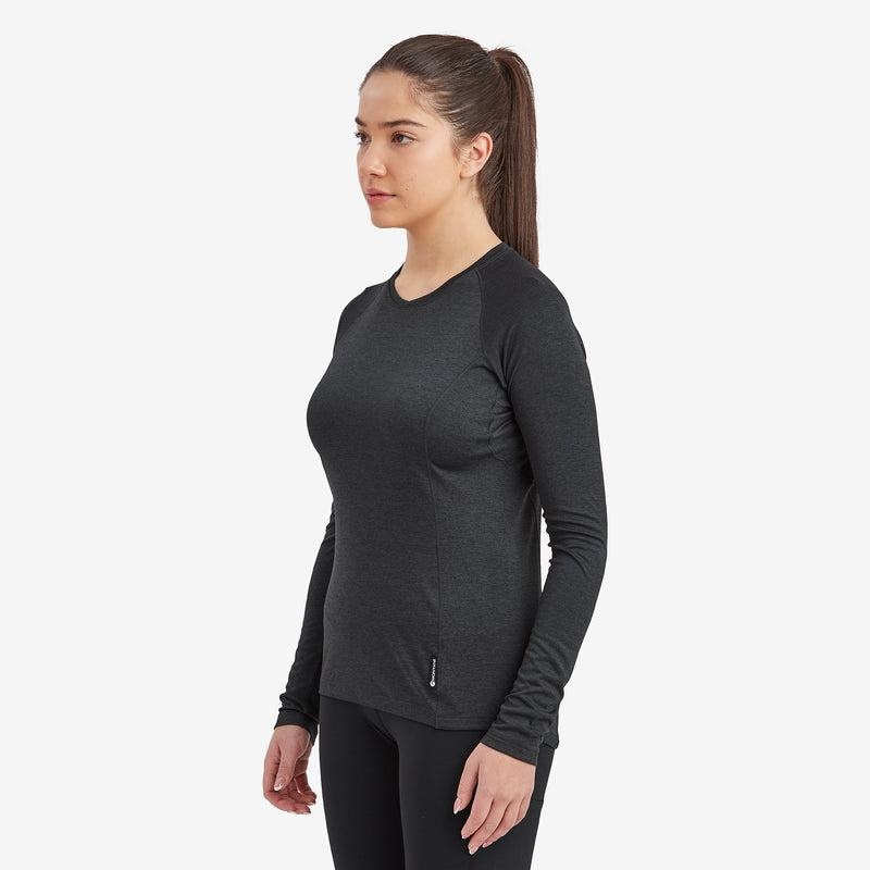 Black Women's Montane Dart Long Sleeve T Shirts | QYE1946DT