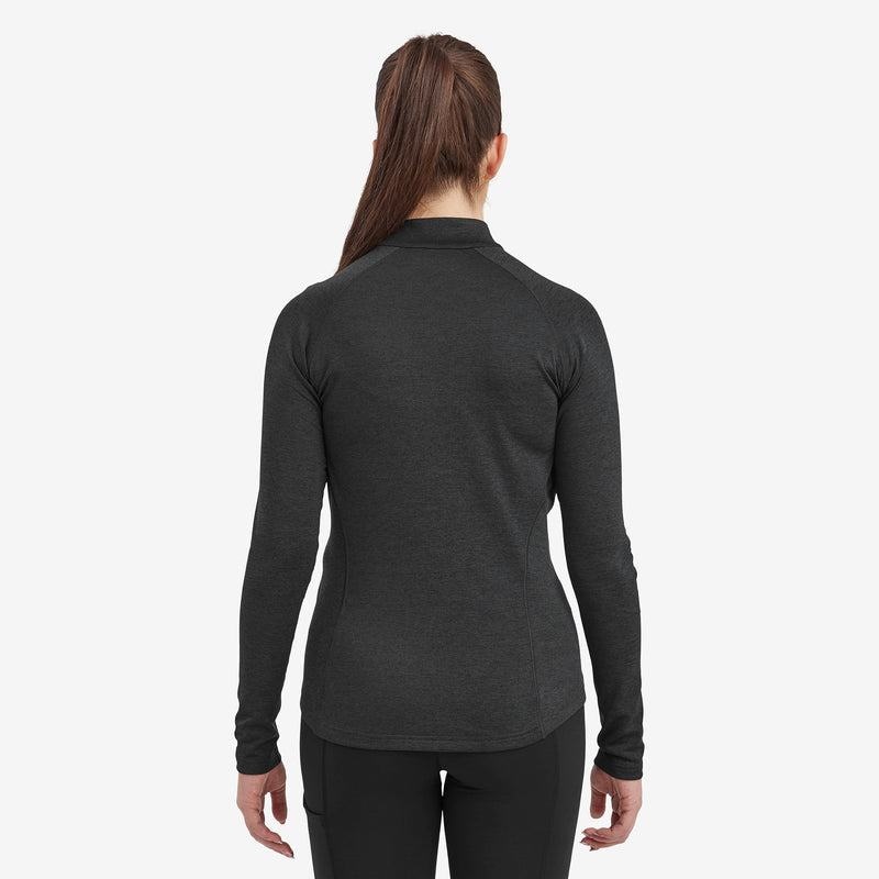 Black Women's Montane Dart Zip Neck T Shirts | PRC1373ZN