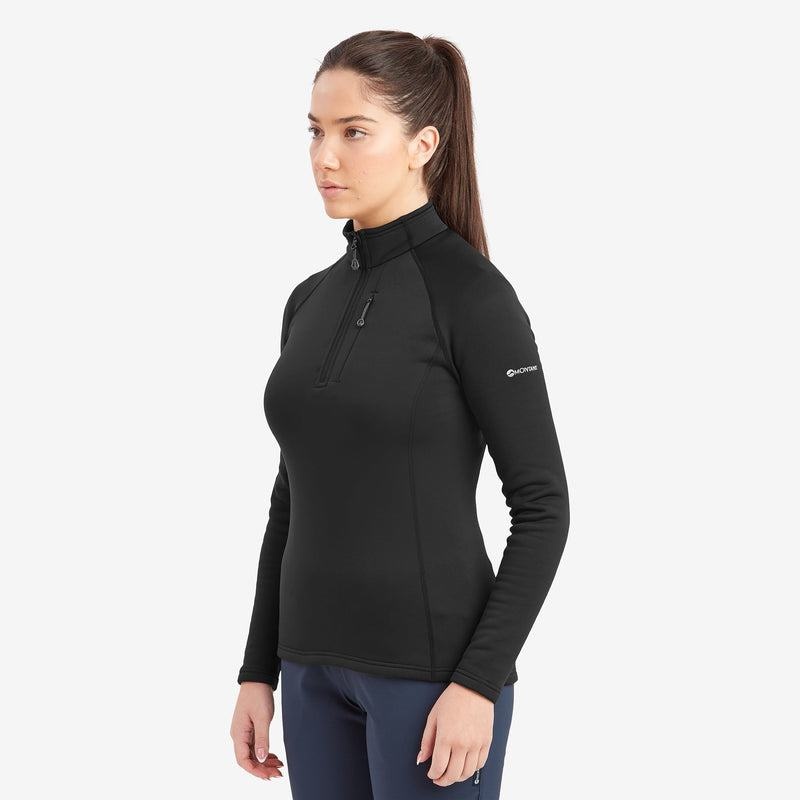 Black Women's Montane Fury Zip Pull-On Fleece | KGO6699RP