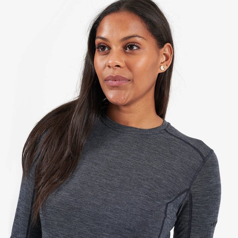 Black Women's Montane Primino 140 Long Sleeve T Shirts | XYV2611UP