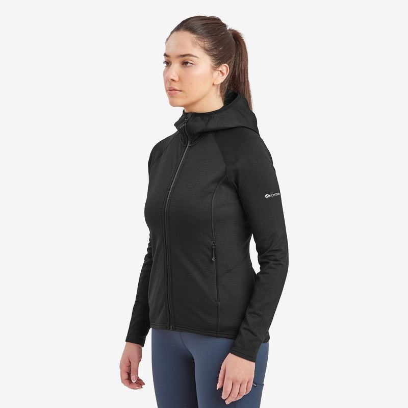 Black Women's Montane Protium Hooded Fleece Jackets | WVH6994LR