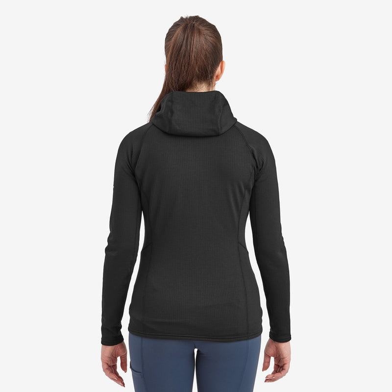 Black Women's Montane Protium Hooded Fleece Jackets | WVH6994LR