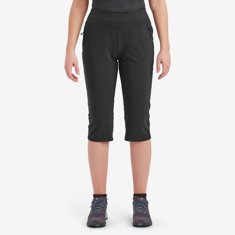 Black Women's Montane Tucana Lite Stretch Capri 3/4 Leggings | OKQ1180KY