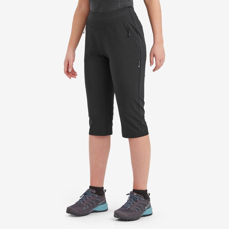 Black Women's Montane Tucana Lite Stretch Capri 3/4 Leggings | OKQ1180KY