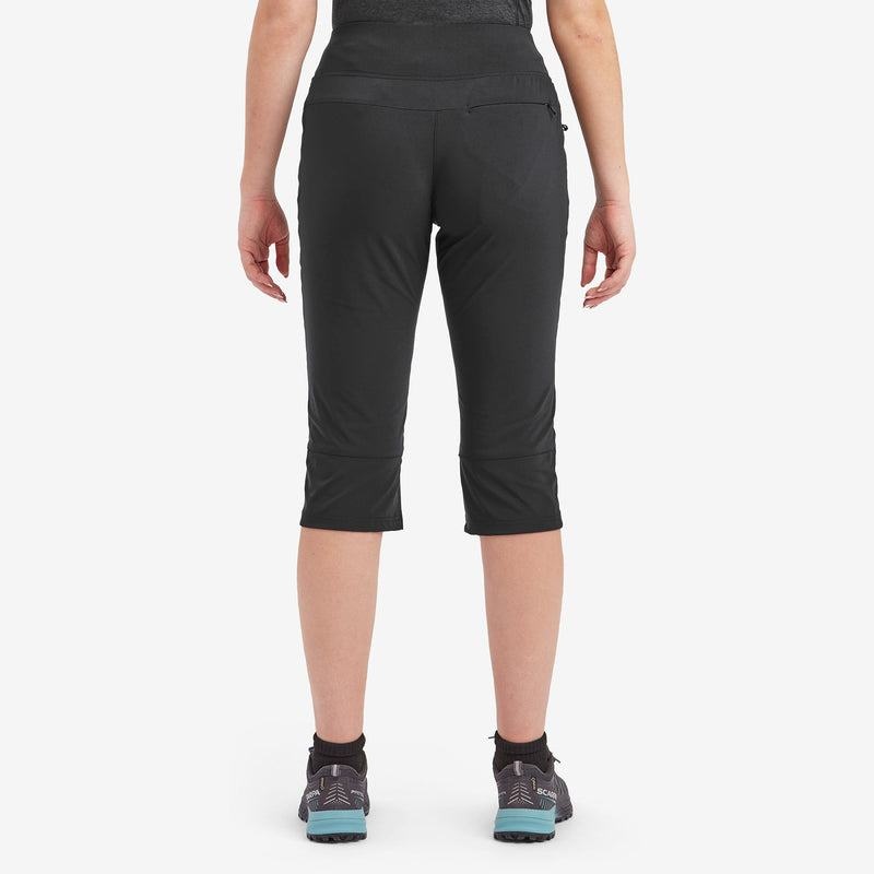 Black Women's Montane Tucana Lite Stretch Capri 3/4 Leggings | OKQ1180KY