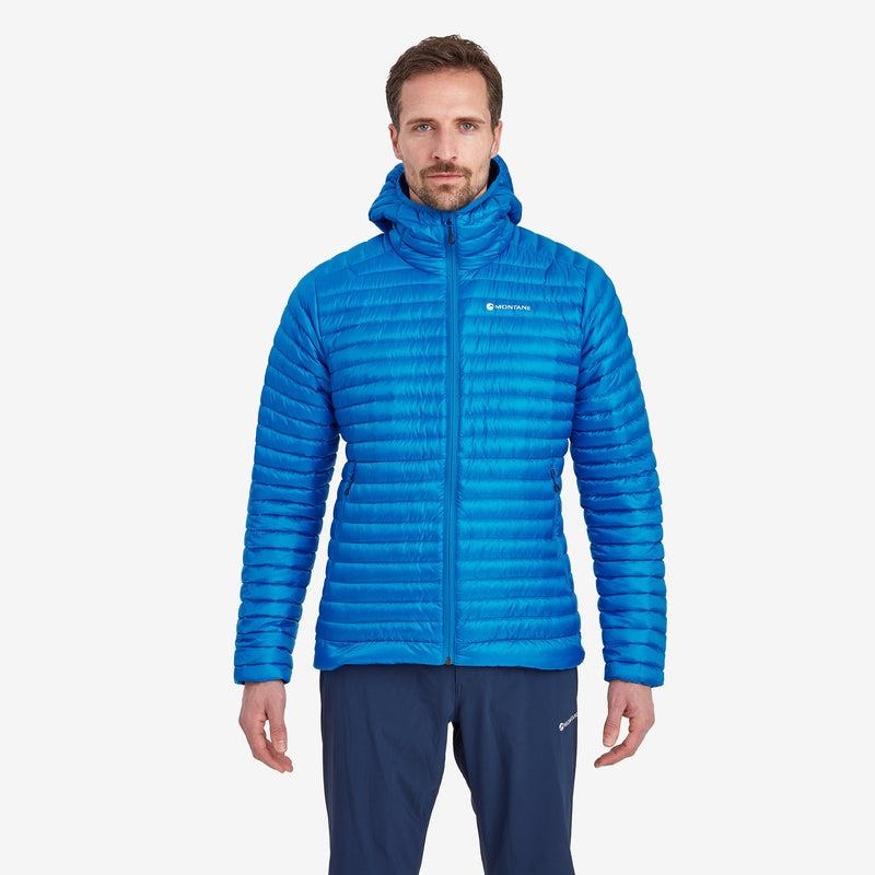 Blue Men's Montane Anti-Freeze Lite Hooded Down Jackets | XWT4692TS