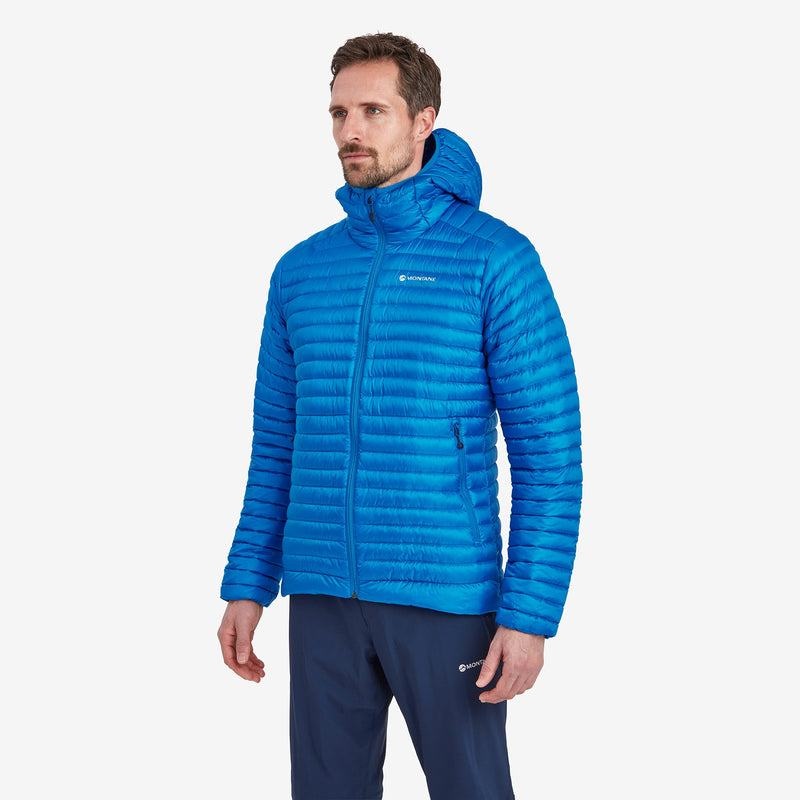 Blue Men's Montane Anti-Freeze Lite Hooded Down Jackets | XWT4692TS