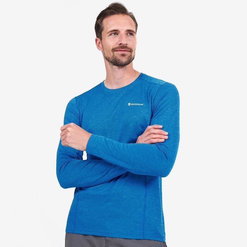 Blue Men's Montane Dart Long Sleeve T Shirts | TCS1984RG