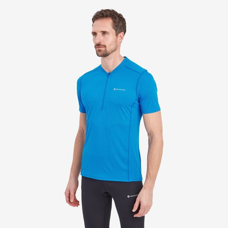 Blue Men's Montane Dart Nano Zip T Shirts | BNV5812FV