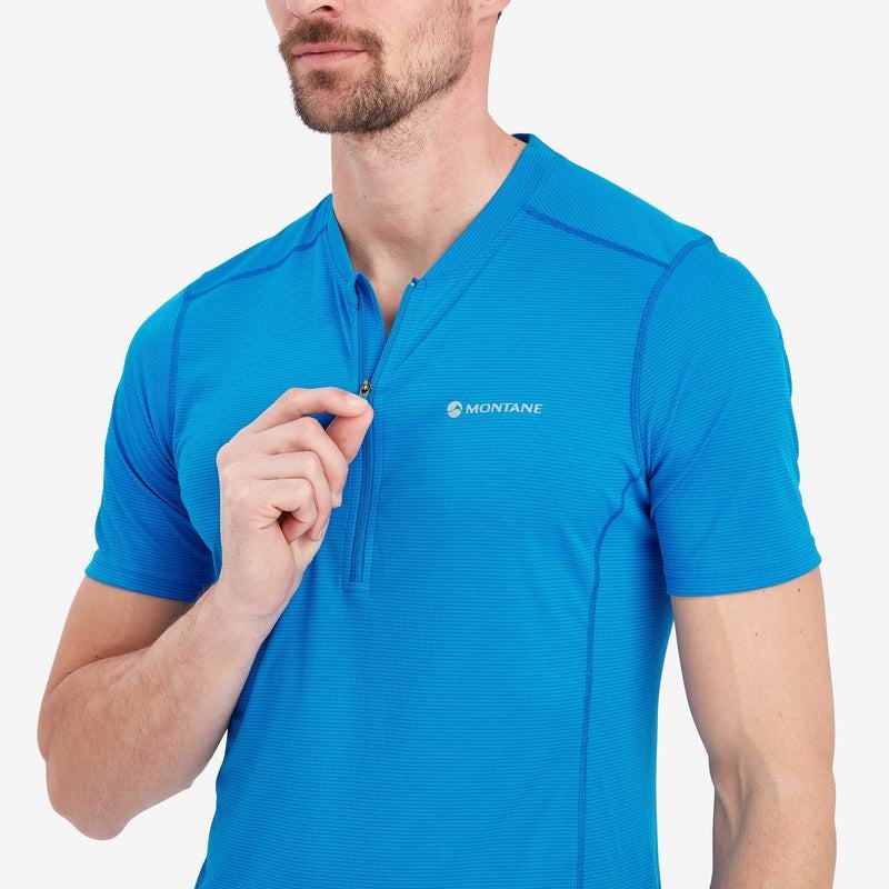 Blue Men's Montane Dart Nano Zip T Shirts | BNV5812FV