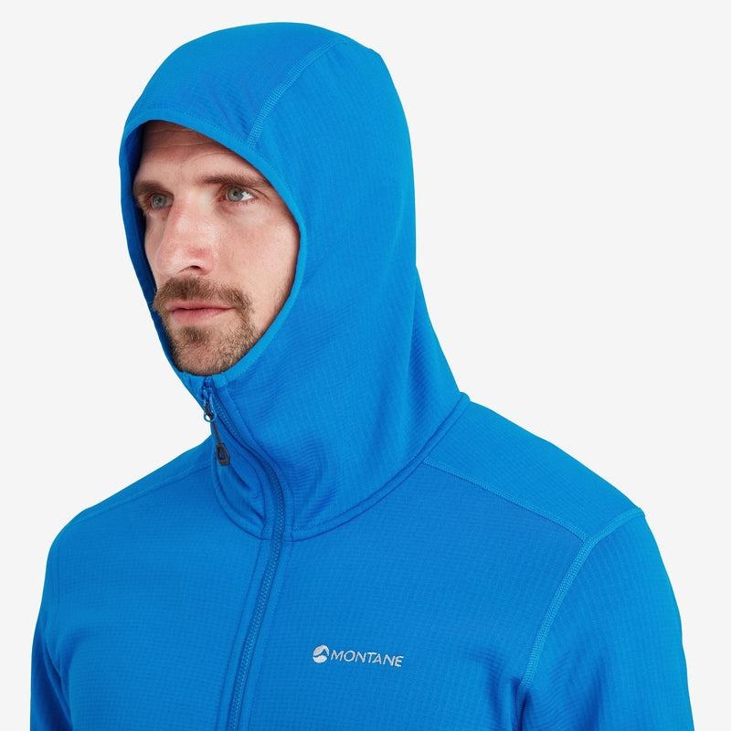 Blue Men's Montane Protium Hooded Fleece Jackets | ADF7141RR