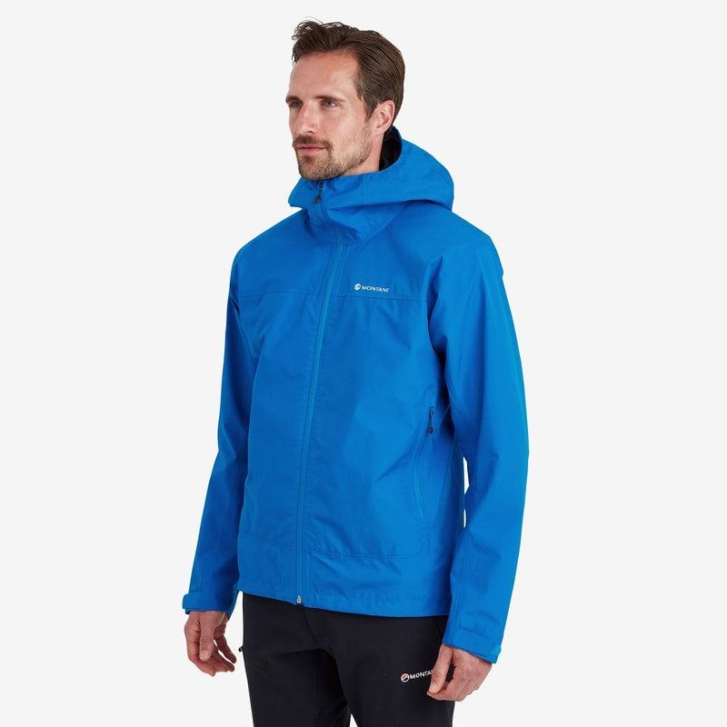 Blue Men's Montane Spirit Waterproof Jackets | QZH216FJ