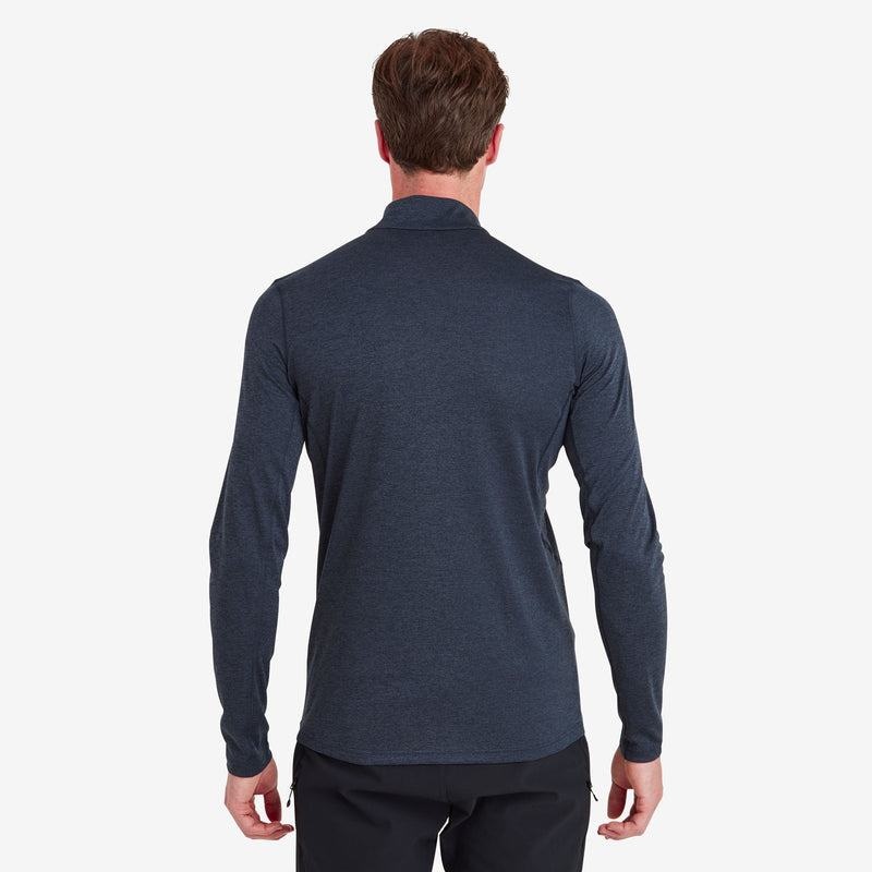 Dark Blue Men's Montane Dart Zip Neck T Shirts | ZMX2968PG