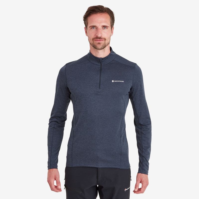 Dark Blue Men's Montane Dart Zip Neck T Shirts | ZMX2968PG