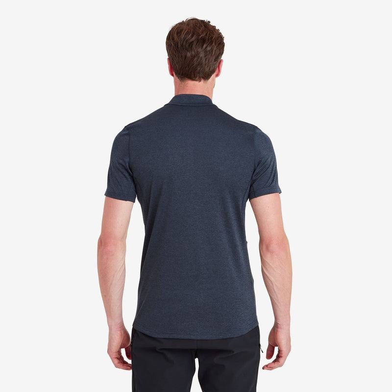 Dark Blue Men's Montane Dart Zip T Shirts | HVJ2431KF