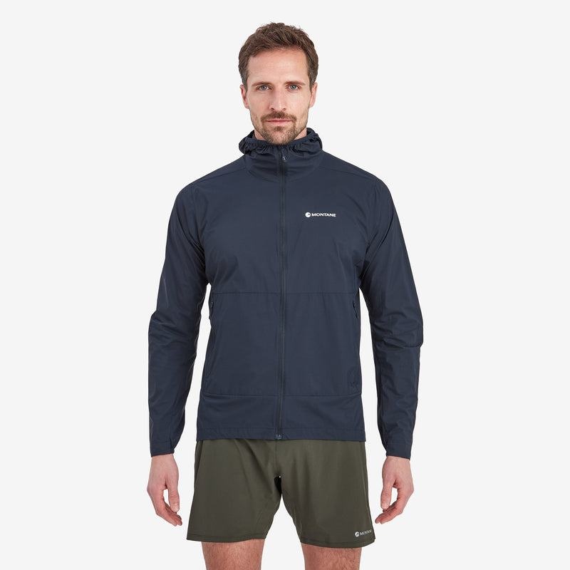 Dark Blue Men's Montane Featherlite Hooded Windproof Jackets | QHV3690ZX