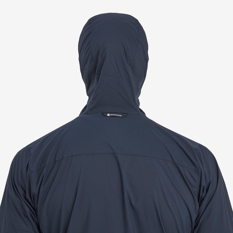 Dark Blue Men's Montane Featherlite Hooded Windproof Jackets | QHV3690ZX