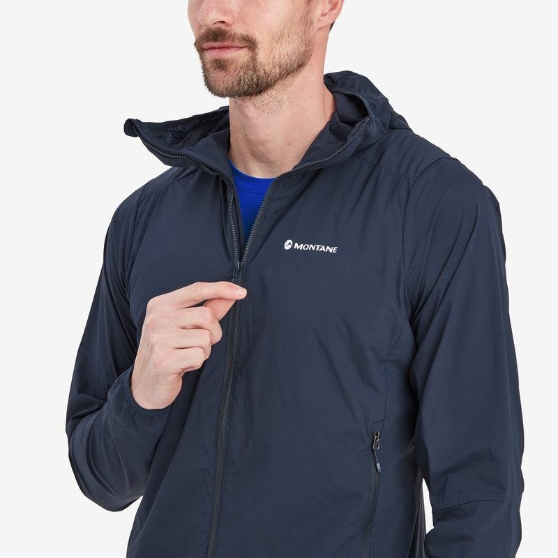 Dark Blue Men's Montane Fireball Nano Hooded Jackets | FLG6267IF