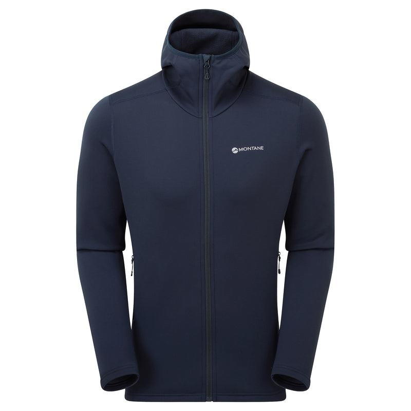 Dark Blue Men\'s Montane Fury Hooded Fleece Jackets | EZO9447XJ