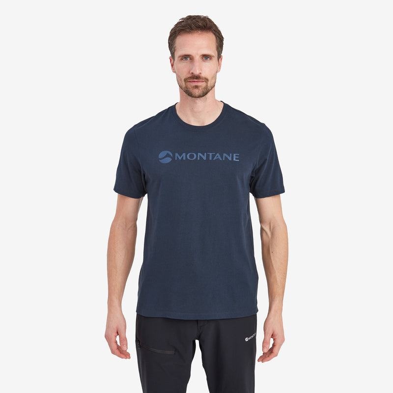 Dark Blue Men's Montane Mono Logo T Shirts | XRN5373LG