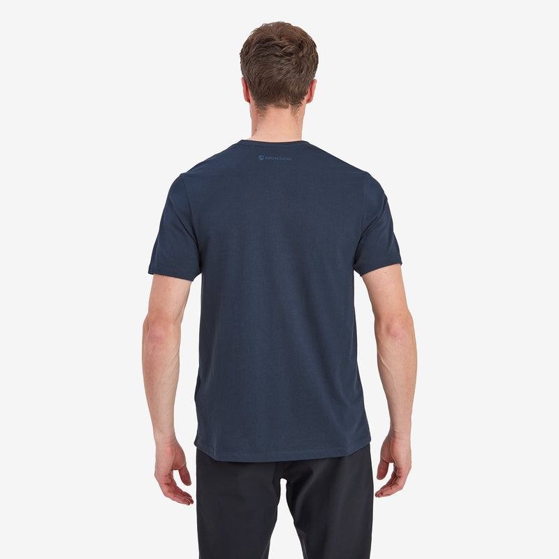 Dark Blue Men's Montane Mono Logo T Shirts | XRN5373LG