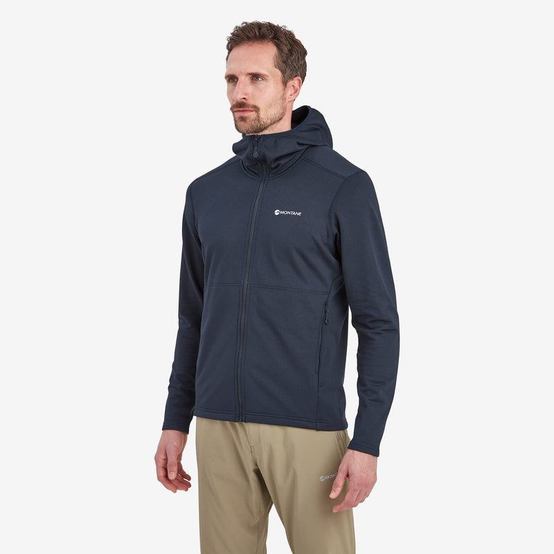 Dark Blue Men's Montane Protium Hooded Fleece Jackets | WPB4748BE