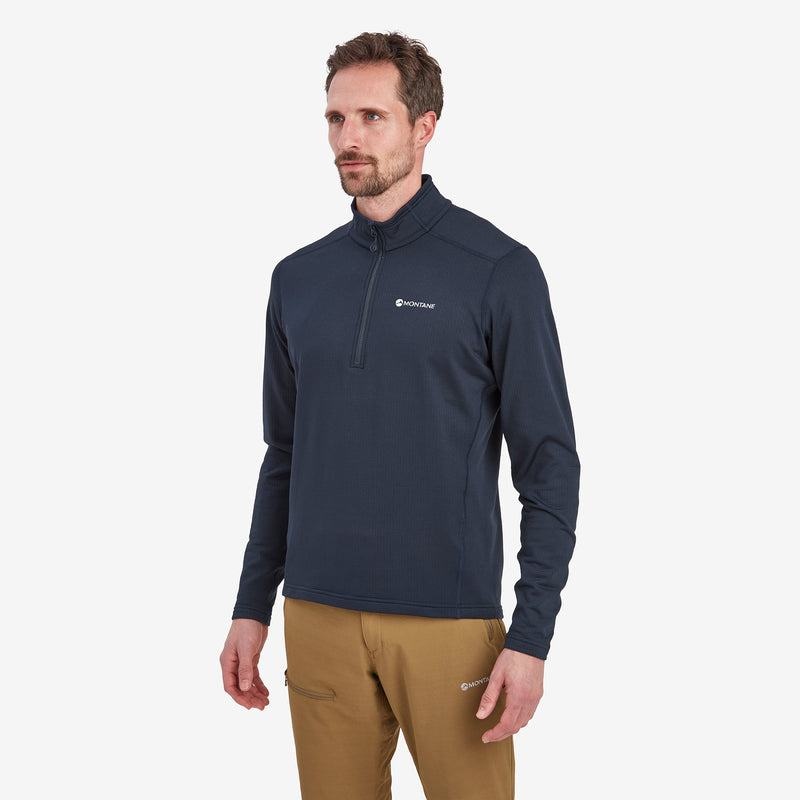 Dark Blue Men's Montane Protium Pull On Fleece | XPW488NG