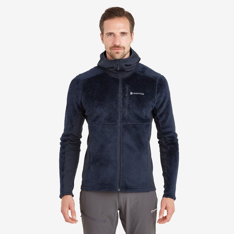 Dark Blue Men's Montane Protium XPD Hooded Fleece Jackets | MSA9862VT