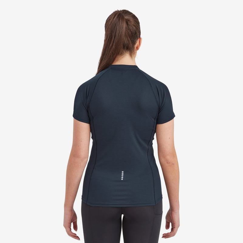 Dark Blue Women's Montane Dart Nano Zip T Shirts | EQJ2216SB