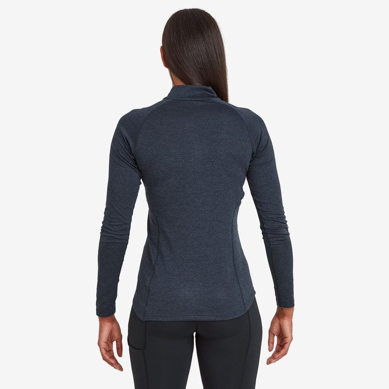 Dark Blue Women's Montane Dart Zip Neck T Shirts | XSN8260JV