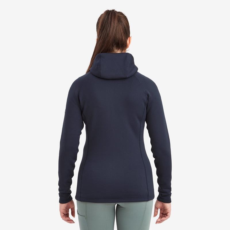 Dark Blue Women's Montane Fury Hooded Fleece Jackets | GZJ5330WS