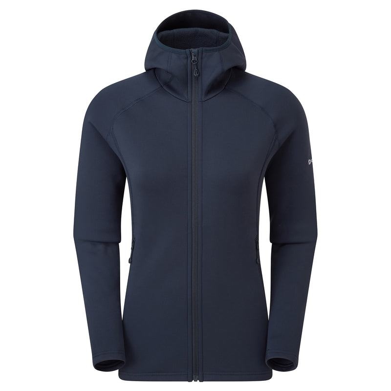 Dark Blue Women\'s Montane Fury Hooded Fleece Jackets | GZJ5330WS