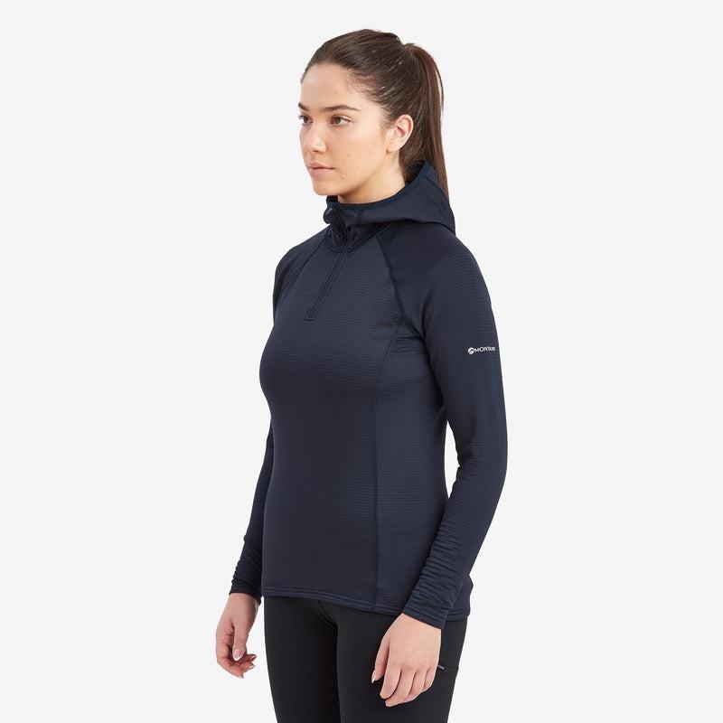 Dark Blue Women's Montane Protium Lite Hooded Pull On Fleece | EPZ7851YC