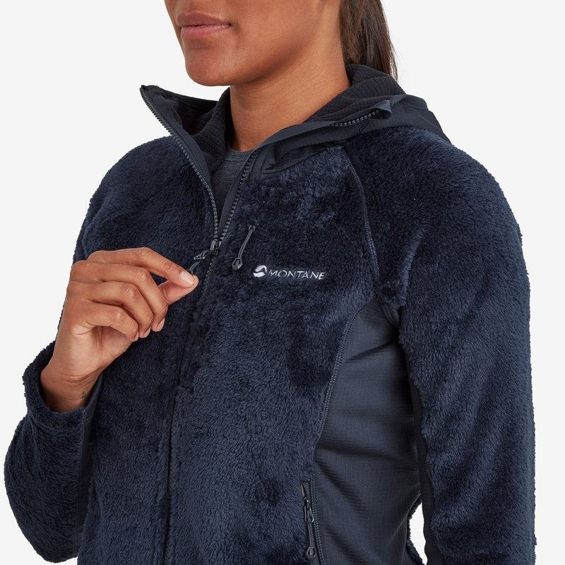 Dark Blue Women's Montane Protium XPD Hooded Fleece Jackets | KLA3122OQ