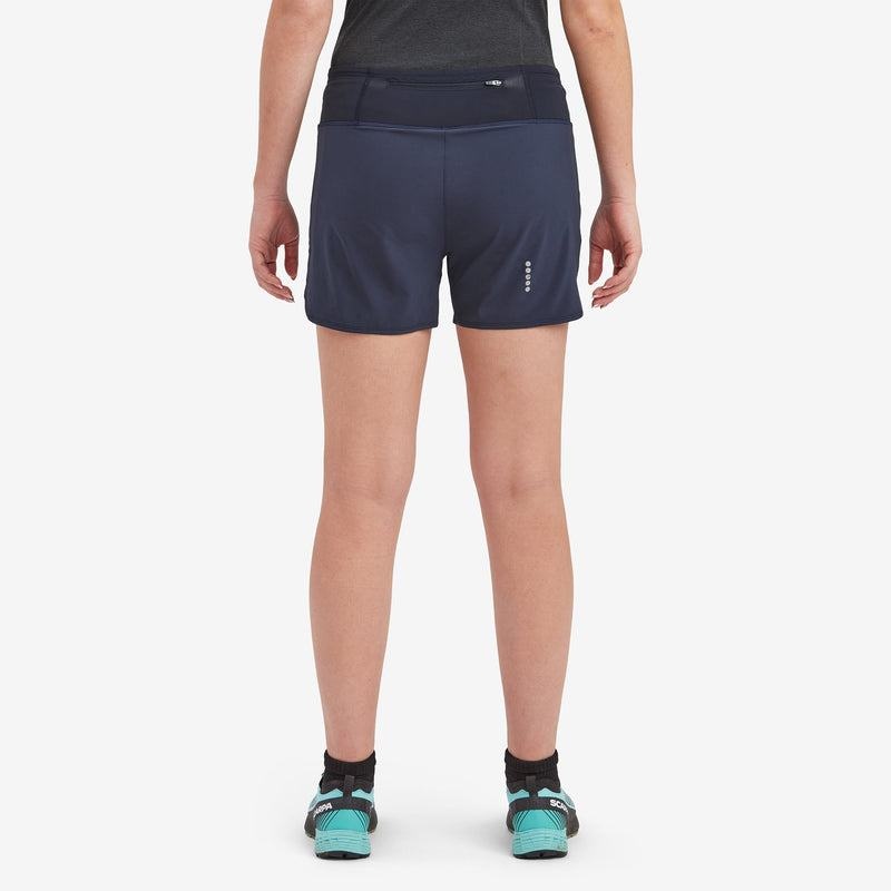 Dark Blue Women's Montane Slipstream Twin Skin Trail Running Shorts | UVT97100IG