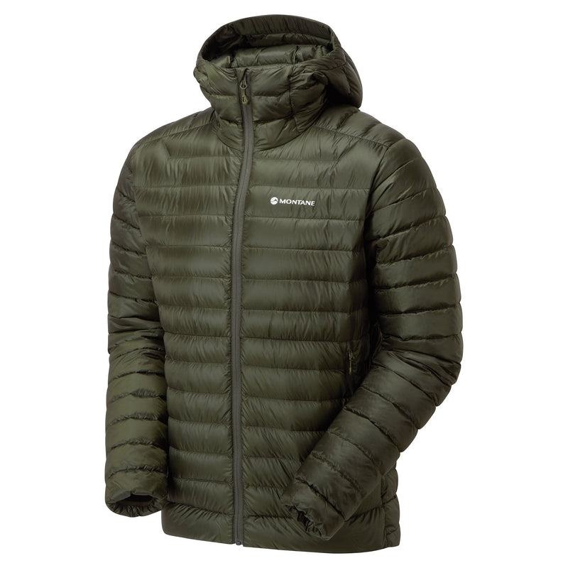 Dark Green Men's Montane Anti-Freeze Hooded Down Jackets | ZEJ1163TR