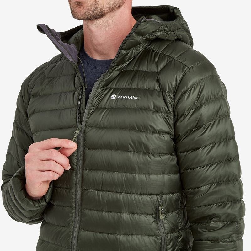 Dark Green Men's Montane Anti-Freeze Hooded Down Jackets | ZEJ1163TR