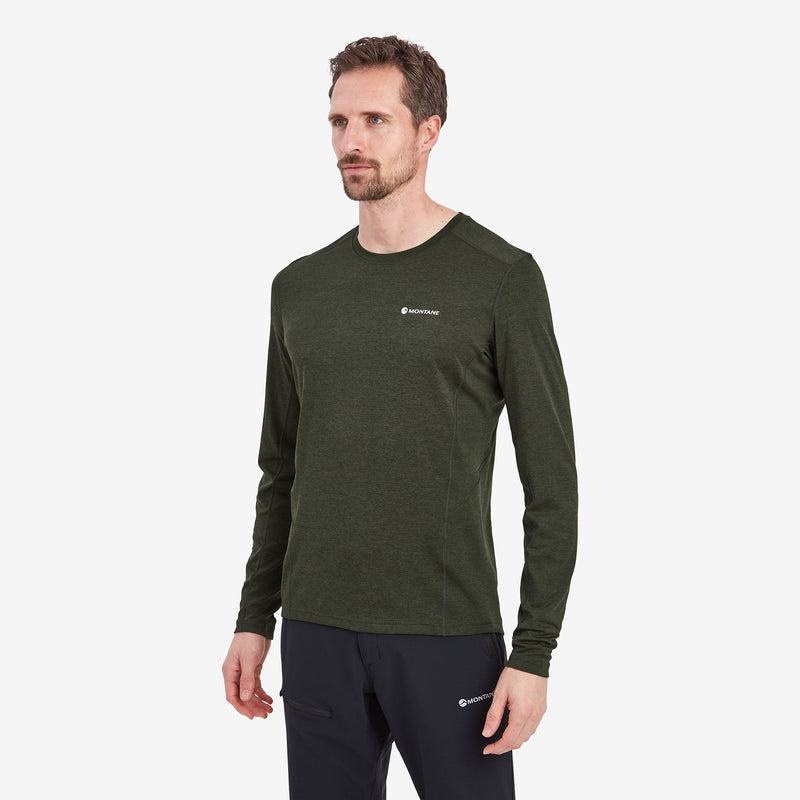 Dark Green Men's Montane Dart Long Sleeve T Shirts | VVL7074OJ