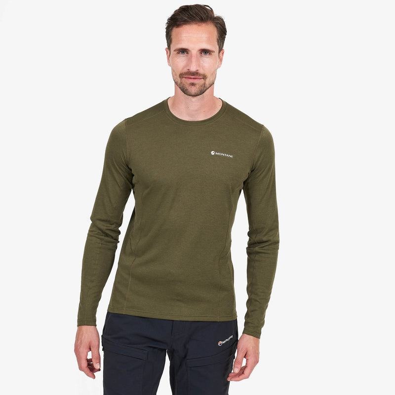 Dark Green Men's Montane Dart Long Sleeve T Shirts | CQH3730MQ