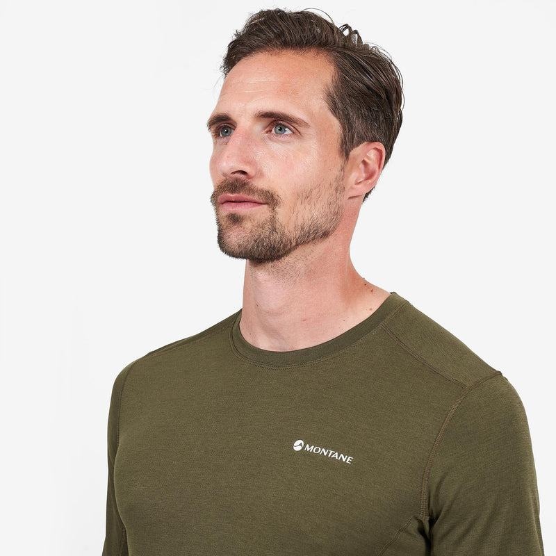 Dark Green Men's Montane Dart Long Sleeve T Shirts | CQH3730MQ